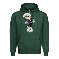 Sports Green danny phantom run Zipper Hoodie - artisFamous