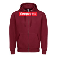 Burgundy SOUPREME Zipper Hoodie - artisFamous