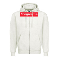 Oatmeal Heather SOUPREME Zipper Hoodie - artisFamous