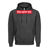 Charcoal Heather SOUPREME Zipper Hoodie - artisFamous