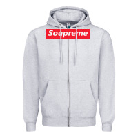 Heather Grey SOUPREME Zipper Hoodie - artisFamous