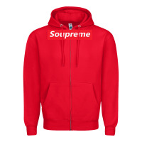 Red SOUPREME Zipper Hoodie - artisFamous