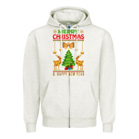 Oatmeal Heather merry christmas Zipper Hoodie - artisFamous