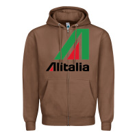 Chestnut alitalia Zipper Hoodie - artisFamous