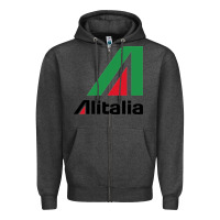 Charcoal Heather alitalia Zipper Hoodie - artisFamous