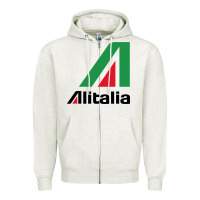 Oatmeal Heather alitalia Zipper Hoodie - artisFamous