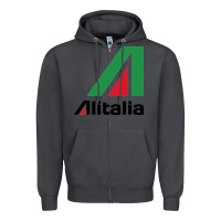 Smoke alitalia Zipper Hoodie - artisFamous