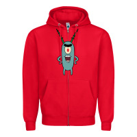 Red plankton Zipper Hoodie - artisFamous