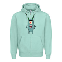 Seafoam plankton Zipper Hoodie - artisFamous