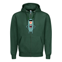 Sports Green plankton Zipper Hoodie - artisFamous