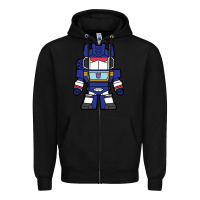 Black soundwave transformers chibi Zipper Hoodie - artisFamous