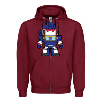 Burgundy soundwave transformers chibi Zipper Hoodie - artisFamous