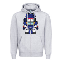 Heather Grey soundwave transformers chibi Zipper Hoodie - artisFamous