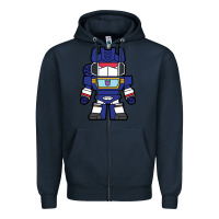 Navy soundwave transformers chibi Zipper Hoodie - artisFamous