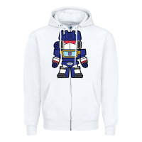White soundwave transformers chibi Zipper Hoodie - artisFamous