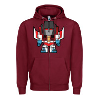 Burgundy starscream chibi Zipper Hoodie - artisFamous