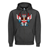 Charcoal Heather starscream chibi Zipper Hoodie - artisFamous