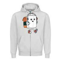 Dove Grey sushi cool Zipper Hoodie - artisFamous