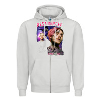 Dove Grey lil peep Zipper Hoodie - artisFamous