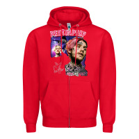 Red lil peep Zipper Hoodie - artisFamous