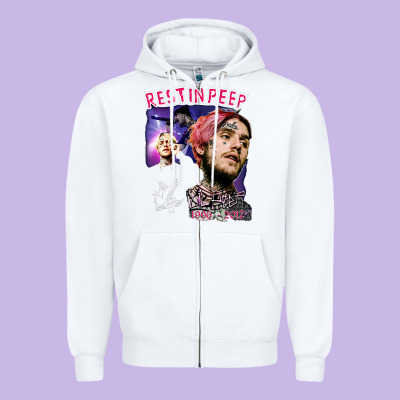 Lil Peep Zipper Hoodie Designed By Artisfamous