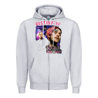 Heather Grey lil peep Zipper Hoodie - artisFamous