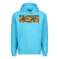 Ocean Blue Thanksgiving Turkey Truck Premium Hoodie - Artiststas