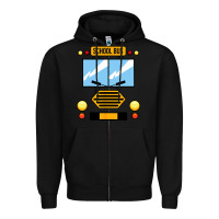 Black school bus costume cool halloween Zipper Hoodie - artisFamous