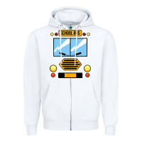 White school bus costume cool halloween Zipper Hoodie - artisFamous