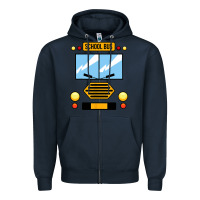 Navy school bus costume cool halloween Zipper Hoodie - artisFamous