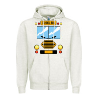Oatmeal Heather school bus costume cool halloween Zipper Hoodie - artisFamous