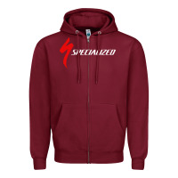 Burgundy bicycle company Zipper Hoodie - artisFamous