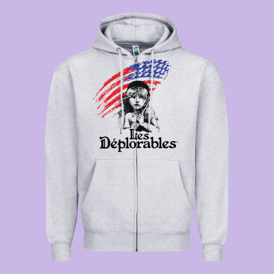 Les Deplorables Zipper Hoodie Designed By Artisfamous
