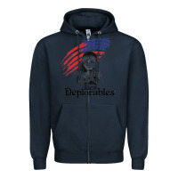 Navy les deplorables Zipper Hoodie - artisFamous