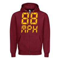 Burgundy 88mph funny Zipper Hoodie - artisFamous