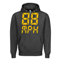 Charcoal Heather 88mph funny Zipper Hoodie - artisFamous