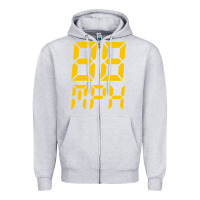 Heather Grey 88mph funny Zipper Hoodie - artisFamous
