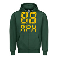 Sports Green 88mph funny Zipper Hoodie - artisFamous