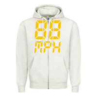 Oatmeal Heather 88mph funny Zipper Hoodie - artisFamous