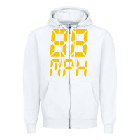 White 88mph funny Zipper Hoodie - artisFamous