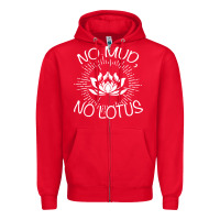 Red funny buddhist Zipper Hoodie - artisFamous