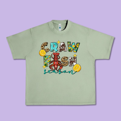 Crawfish Season 2 Urban Heavy Tee Designed By Fadigitalartstudio