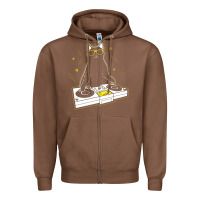 Chestnut cat dj Zipper Hoodie - artisFamous