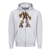 Heather Grey transformers Zipper Hoodie - artisFamous