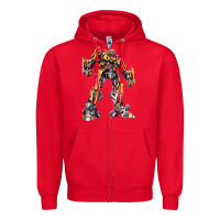 Red transformers Zipper Hoodie - artisFamous