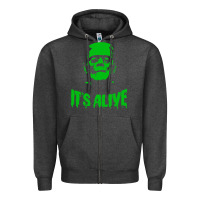 Charcoal Heather frankenstein Zipper Hoodie - artisFamous