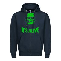 Navy frankenstein Zipper Hoodie - artisFamous