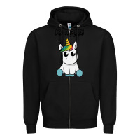Black so manly funny unicorn Zipper Hoodie - artisFamous