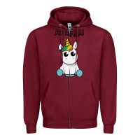 Burgundy so manly funny unicorn Zipper Hoodie - artisFamous