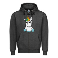 Charcoal Heather so manly funny unicorn Zipper Hoodie - artisFamous